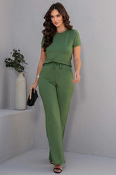 Conjunto Feminino Molecotton Grazi Verde Militar