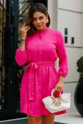 Vestido Chemisie Anelise Rosa Pink