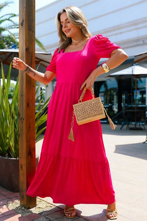 Vestido De Viscolycra Natane Rosa Pink