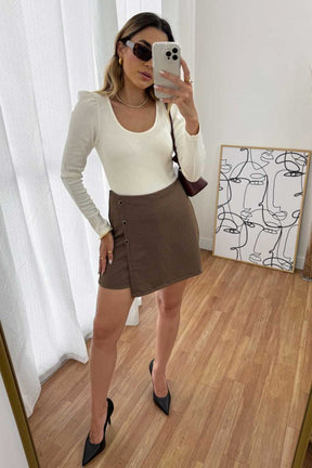 Shorts Saia Silvana Pied Poule Camel