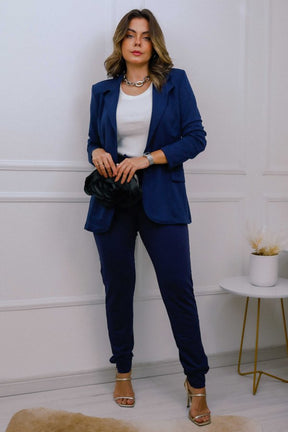 Conjunto Molecotton Blazer Ana Lia + Calça Lívia Marinho