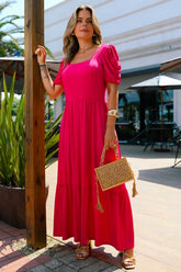 Vestido De Viscolycra Natane Rosa Pink